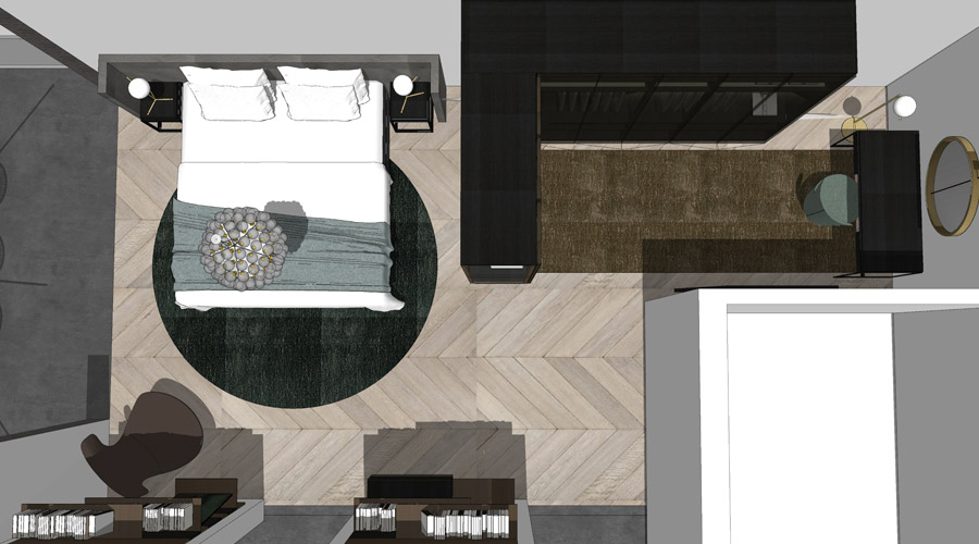 Een slaapkamer ontwerp van HORA; vrijblijvend, een unieke mix van topmerken en volledige ontzorging