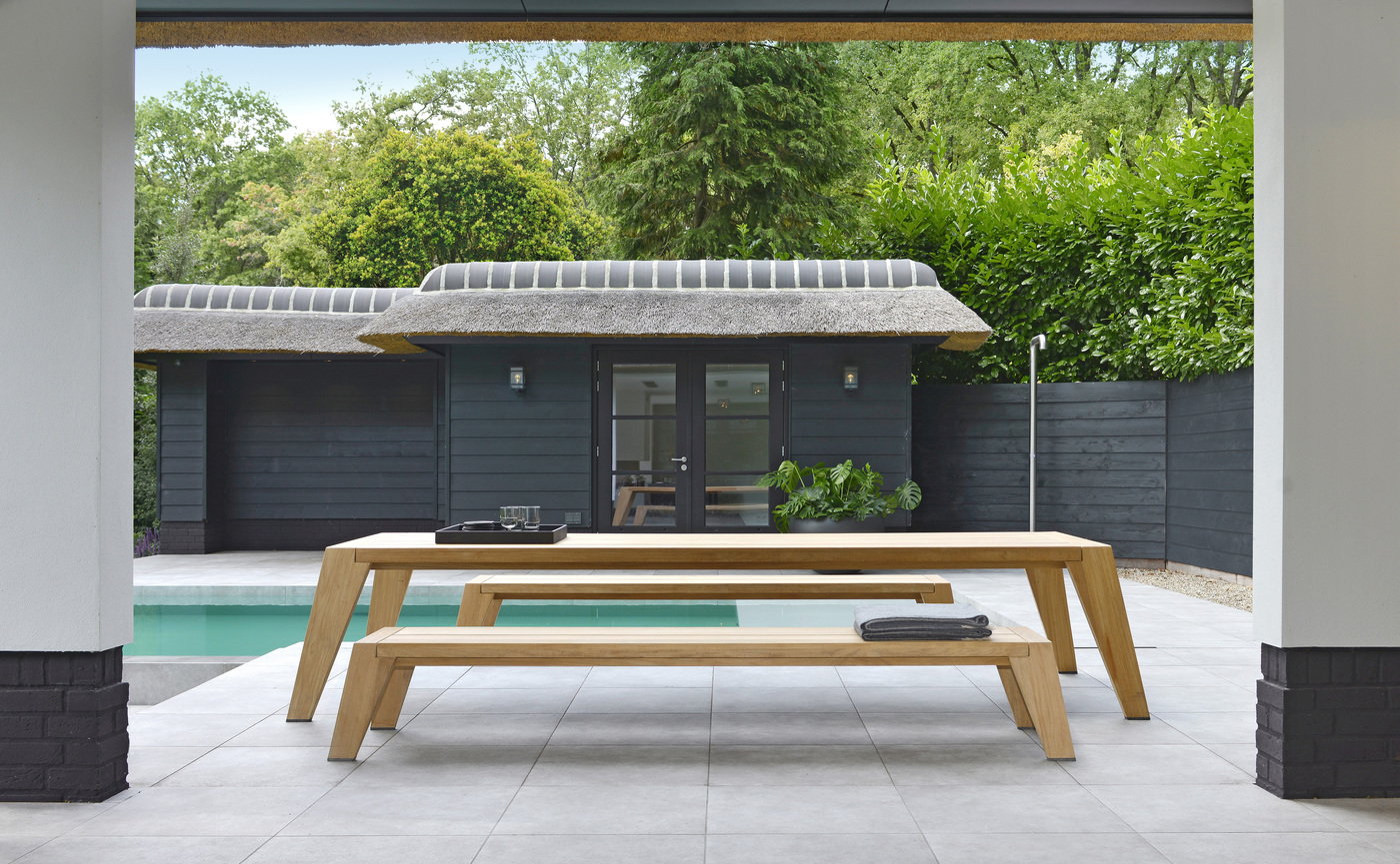 2020 Borek Teak Hybrid low dining backless benches & table Frans van Rens.jpg