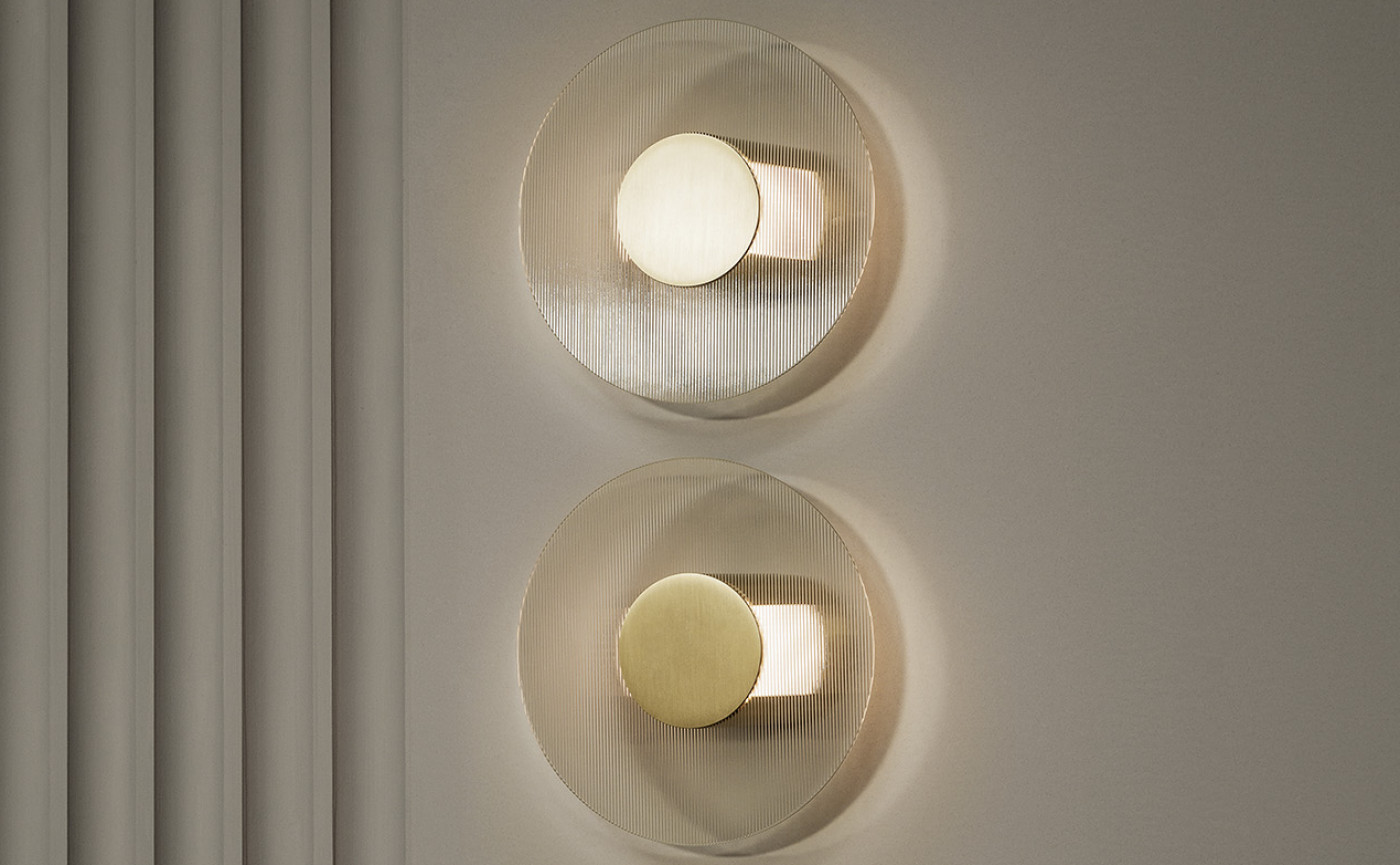 Button ronde wandlamp