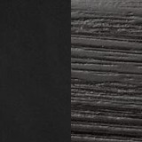 Gepoedercoat aluminium zwart + teak zwart