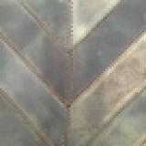Fishbone pattern leather