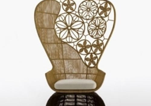 Crinoline armchair high