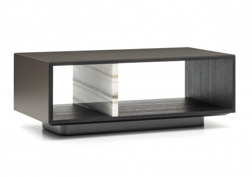 Amber open storage coffee table