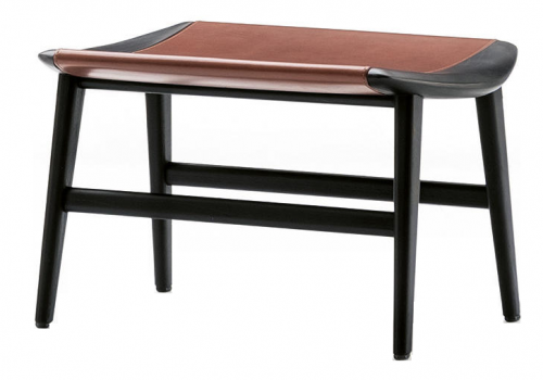 Fynn saddle-hide bench