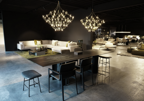 Jeff tafel – Garda stoel – Hinge kruk - 2x Galaxy lamp