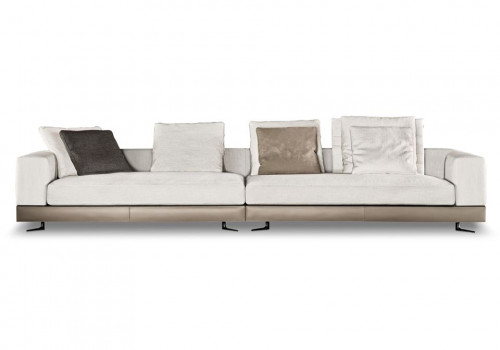 White Saddle hide-base Sofa