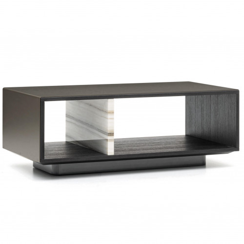 Amber open storage coffee table