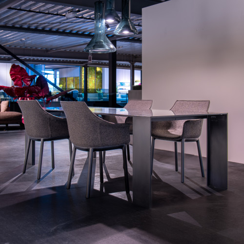 Draped stoel - Metallico tafel