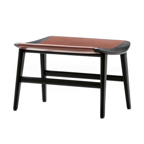 Fynn saddle-hide bench