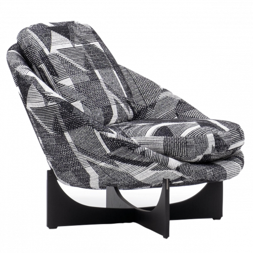 Lido fauteuil met breed onderstel