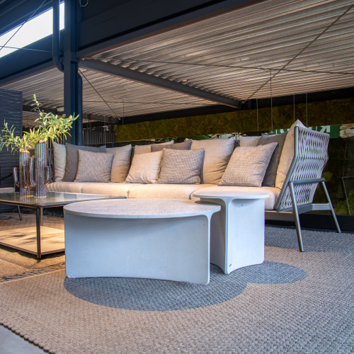 Outdoor Piper bank en lounge stoel - Aspic / Sunglass tafel - Knot / Babylon karpet