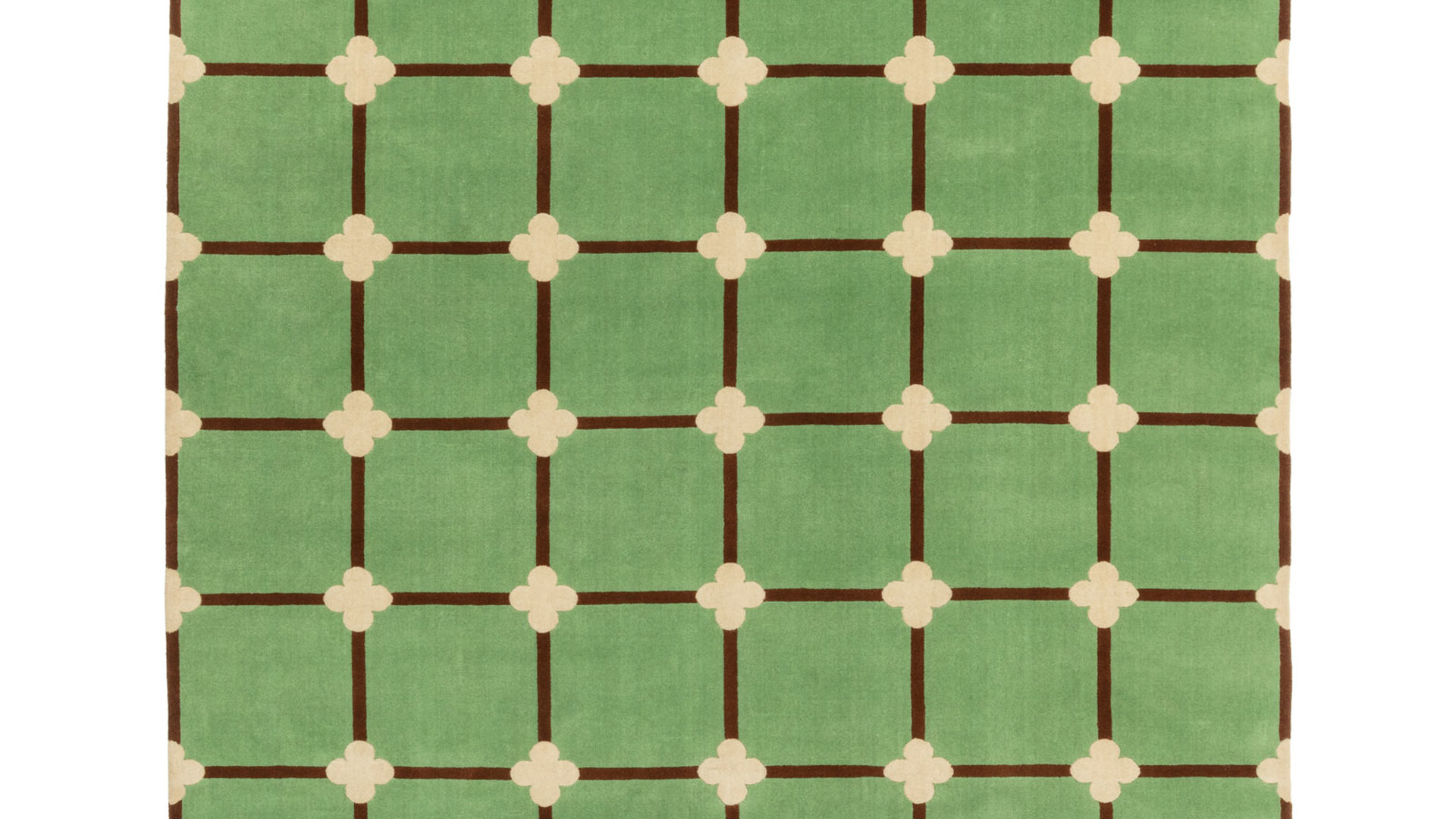 cc-tapis_LukeEdwardHall_ChateauOrlandoCollection_FlowerGrid_Chocolategreencream.jpg