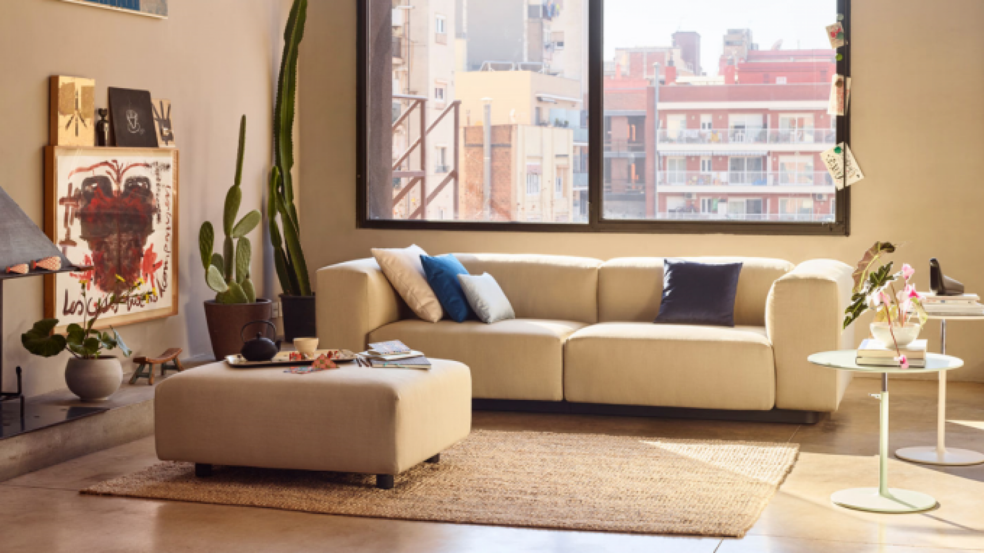 Soft Modular Sofa 3-Seater Ottoman