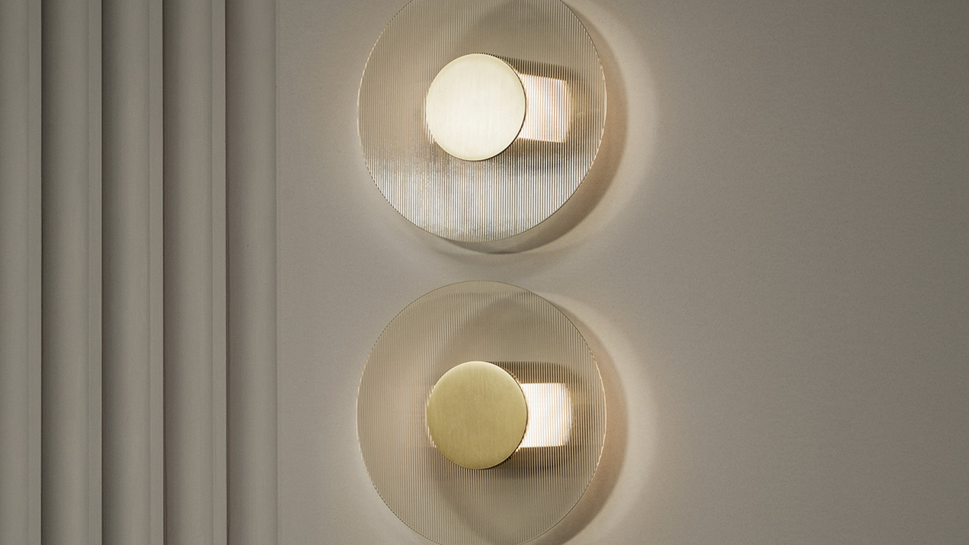 Button ronde wandlamp