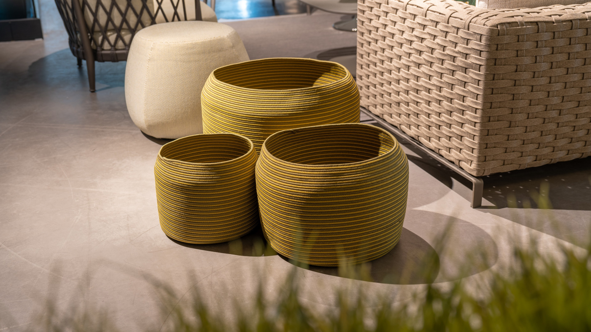 Outdoor Karam vloer manden <br> – set van 3 –